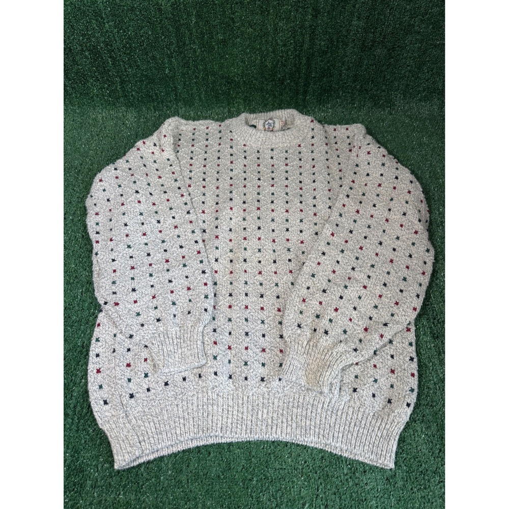 Vintage Since 1890 Fair Isle Knit Sweater Men's Size Large Geometric Pattern